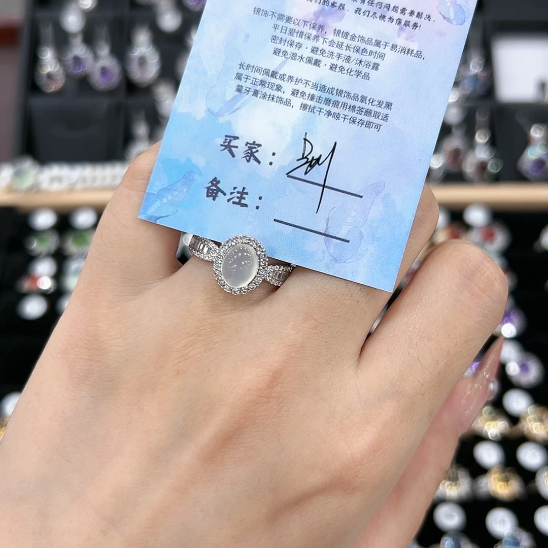 黄晶戒指银S925镶嵌戒指