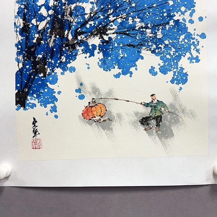 国画亲笔手绘放心去藏