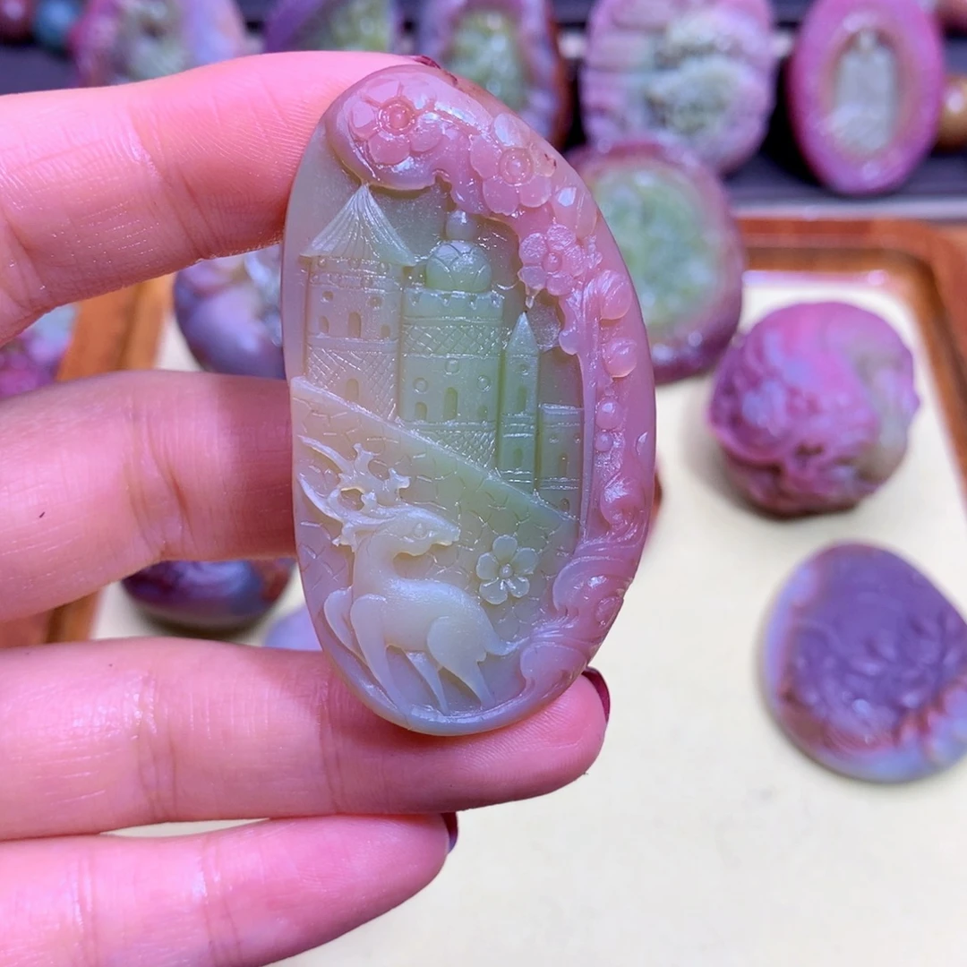 金***⁰玛瑙未镶嵌挂件盐源定制