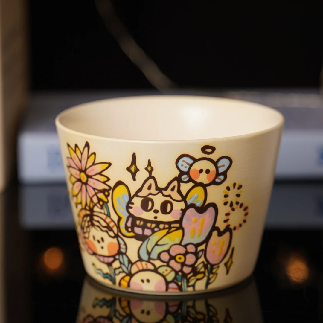 深野 | 花丛中的猫咪仙子面碗
