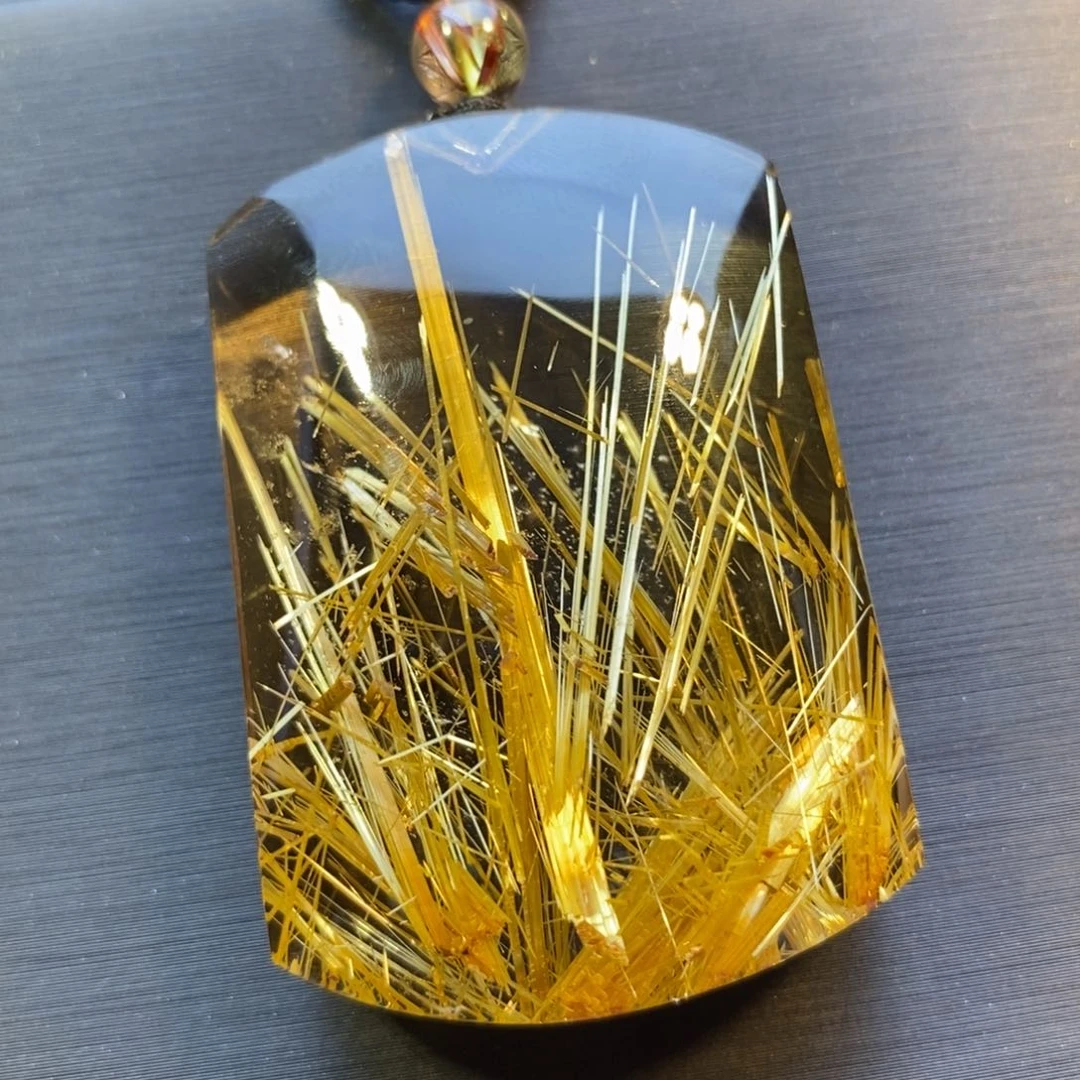 未镶嵌颈饰水晶钛晶无事牌