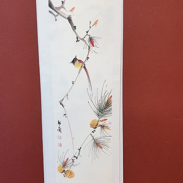 国画听兰老师花鸟