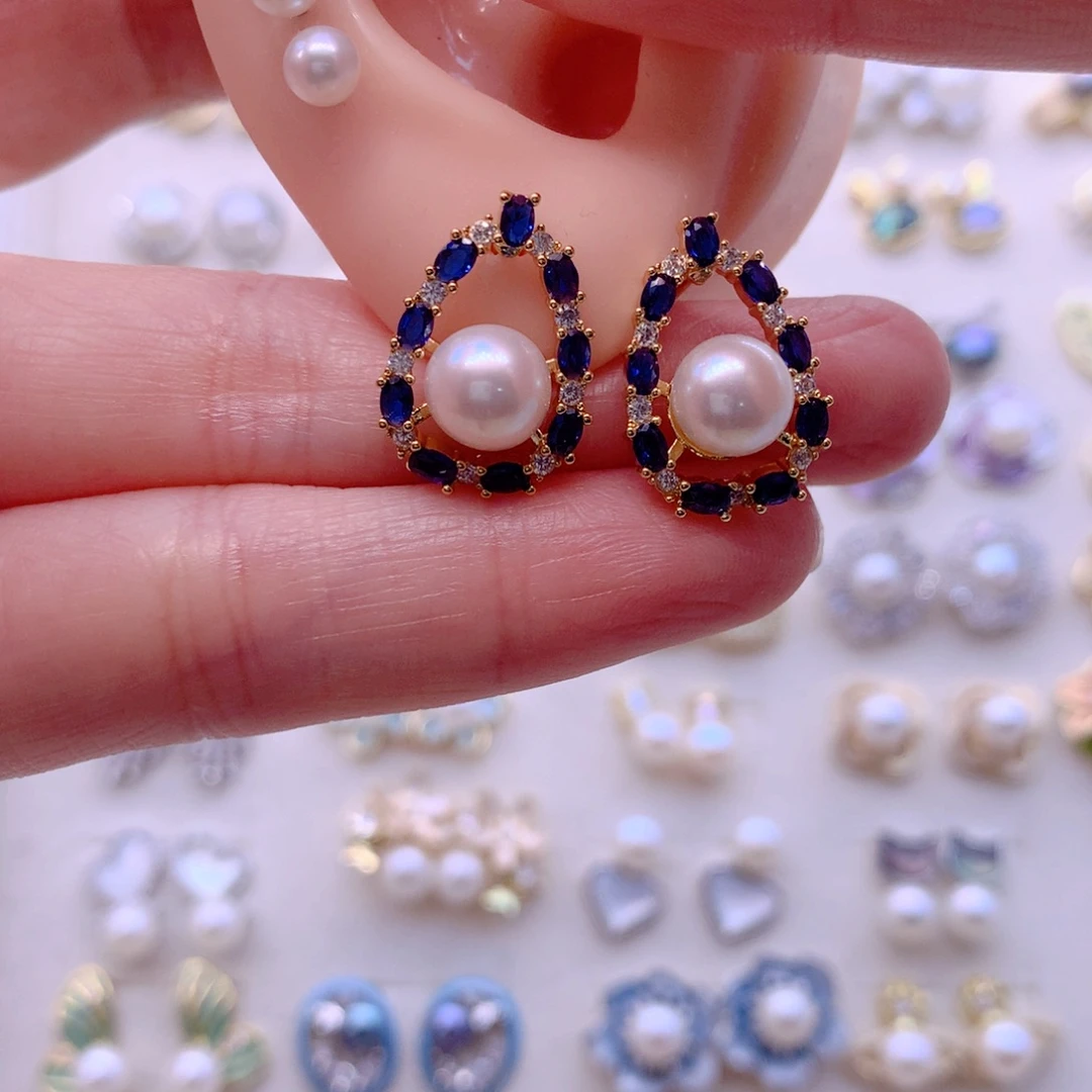 耳饰合金淡水珍珠