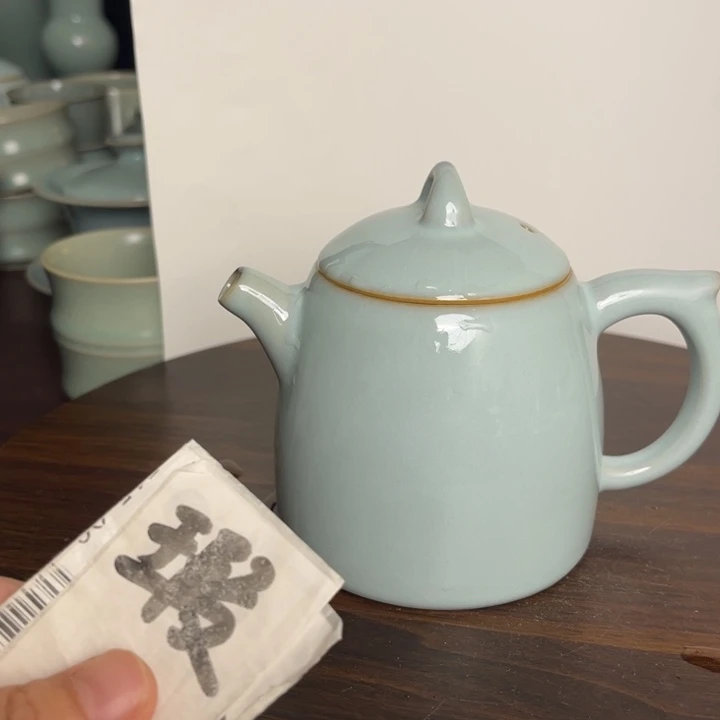 摆件天青秦权壶微瑕窑变kkkkkkkkkkkkkkk