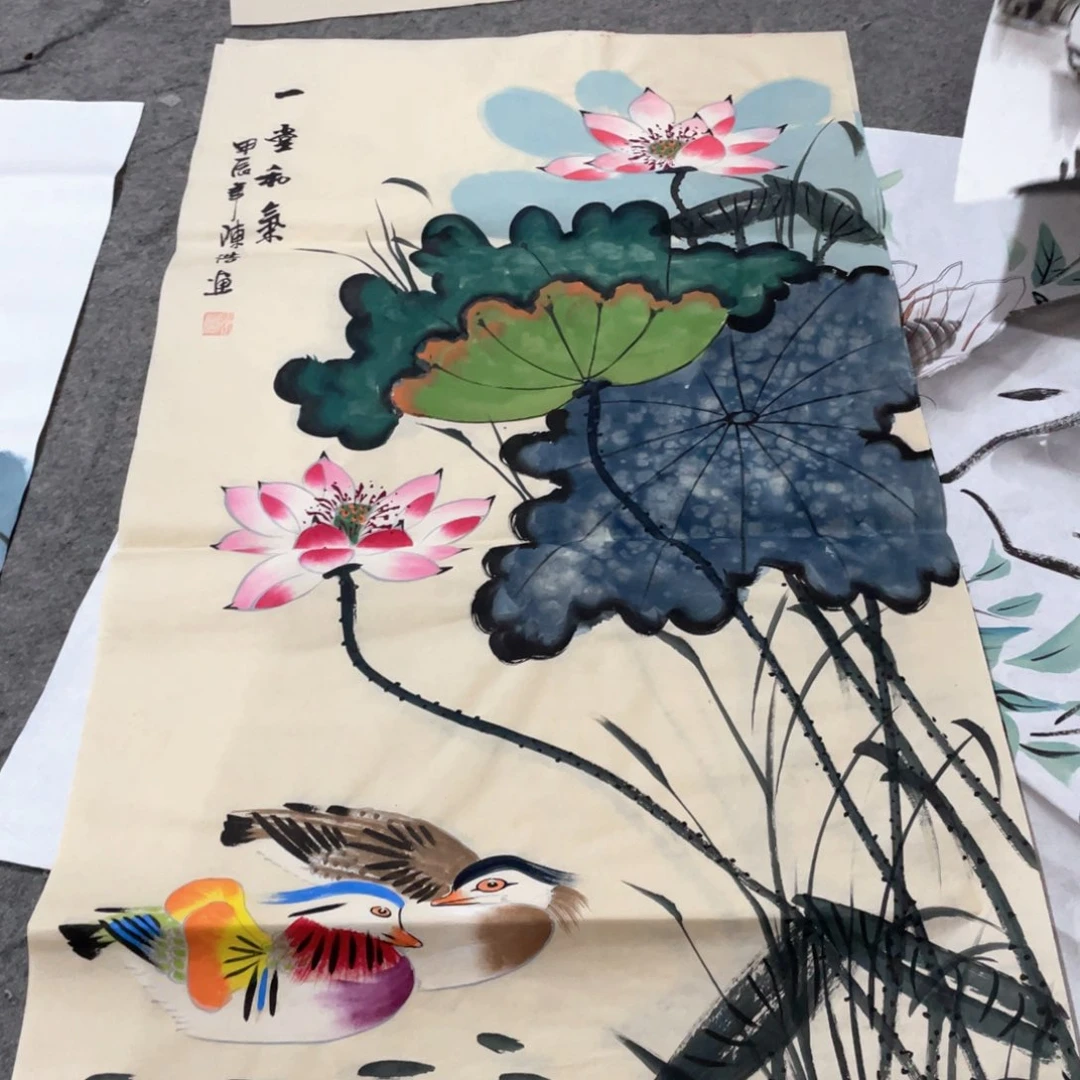 国画国画作品画心一张