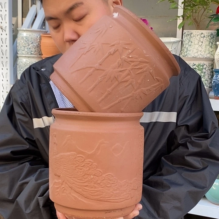 紫砂花盆口20高20福利俩个