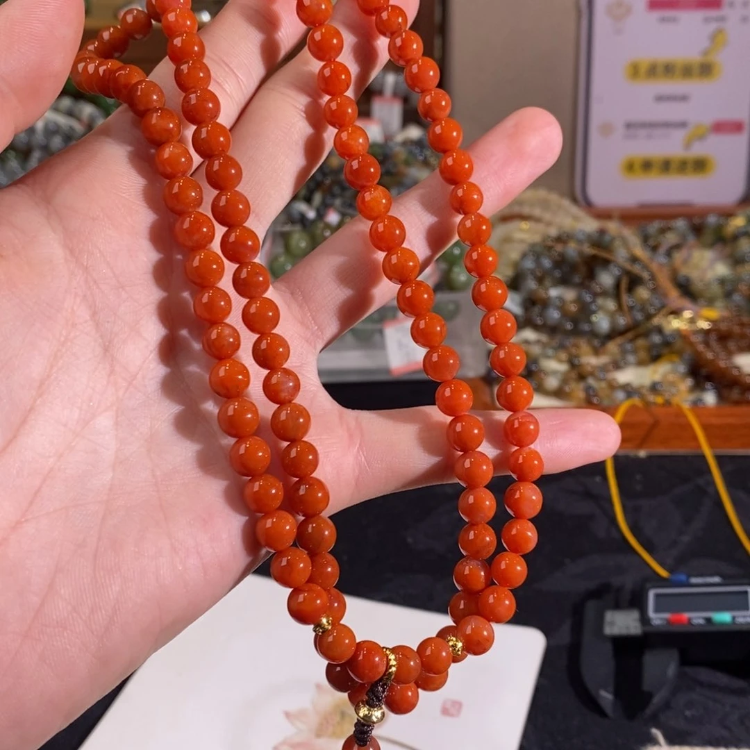 南红玛瑙手链未镶嵌