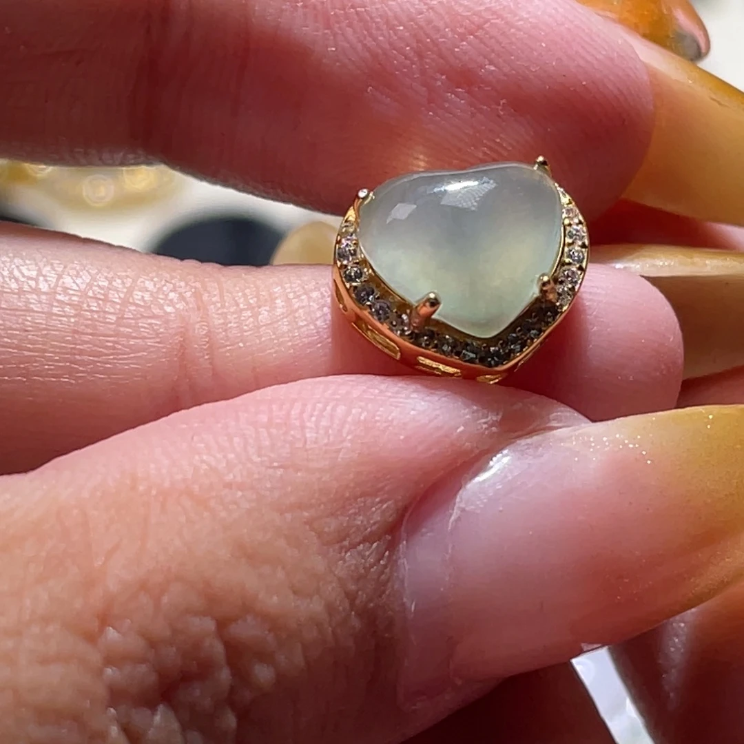 颈饰银S925镶嵌翡翠