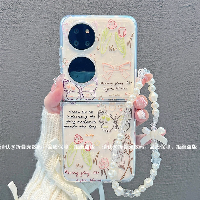 （华为p50pocket系列)透明折叠壳适用华为p50pocket手机壳防摔爆款