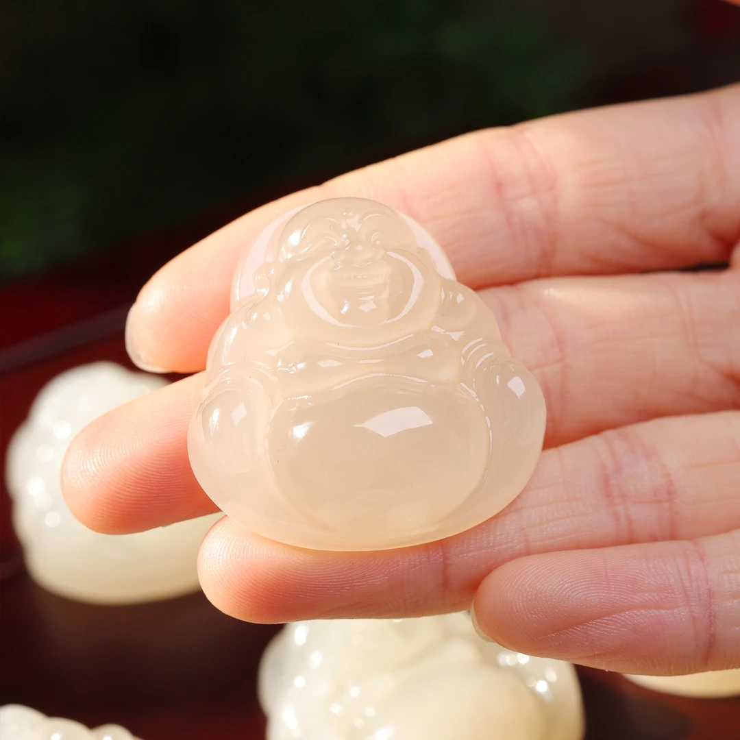 芙蓉千金/星光猫眼藕粉佛公吊坠