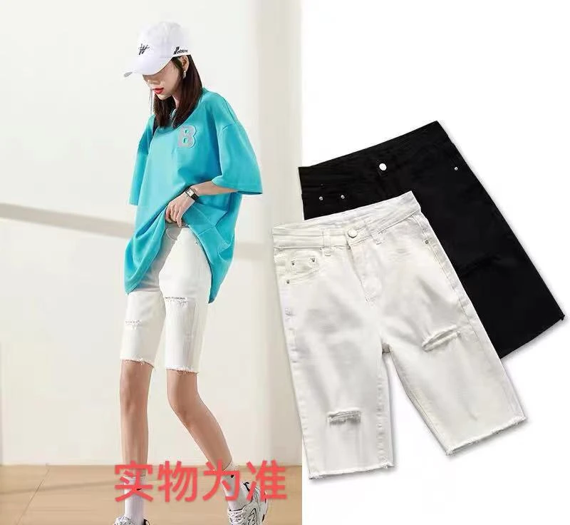 3006#夏季新款牛仔五分短裤休闲时尚弹力