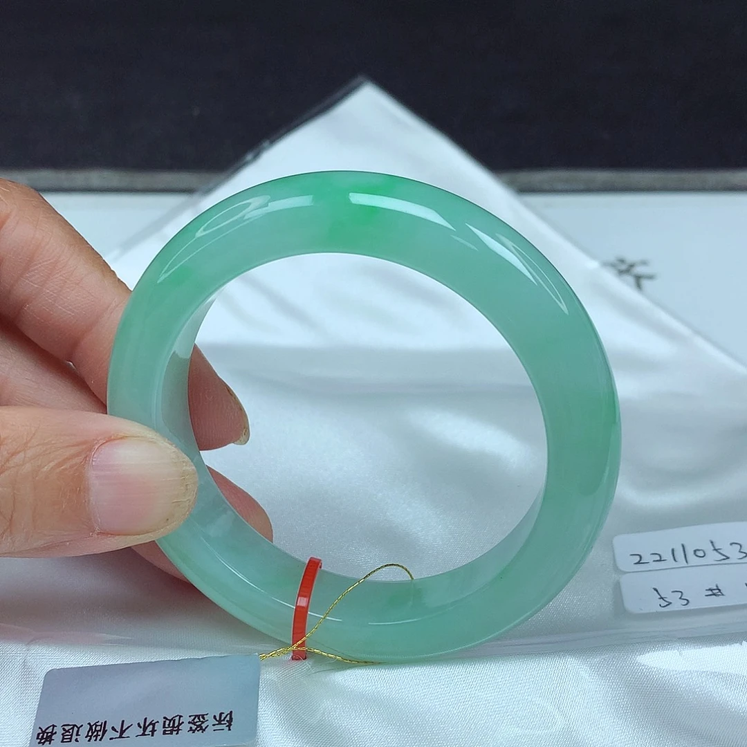 翡翠未镶嵌手镯53圈3113