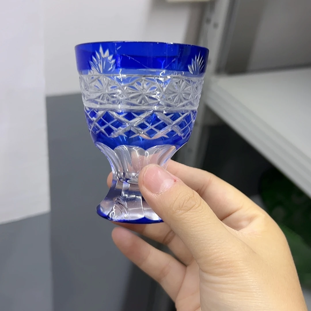 水晶玻璃平底款微瑕一个