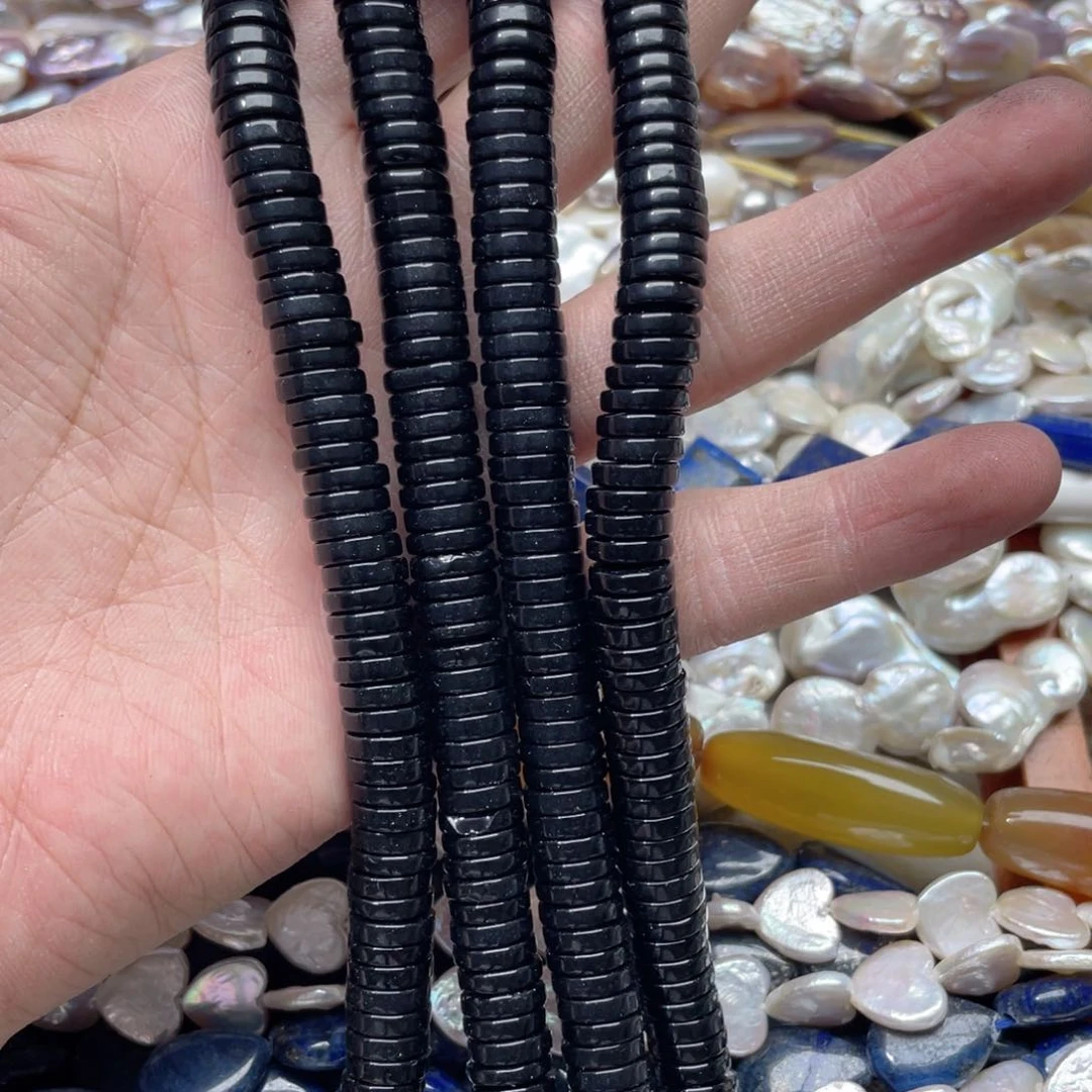 玛瑙/玉髓合金珠宝半成品一条10mm黑玛瑙隔片