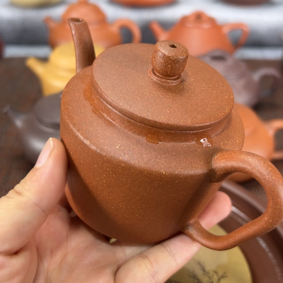 茶壶紫砂红降破封釉