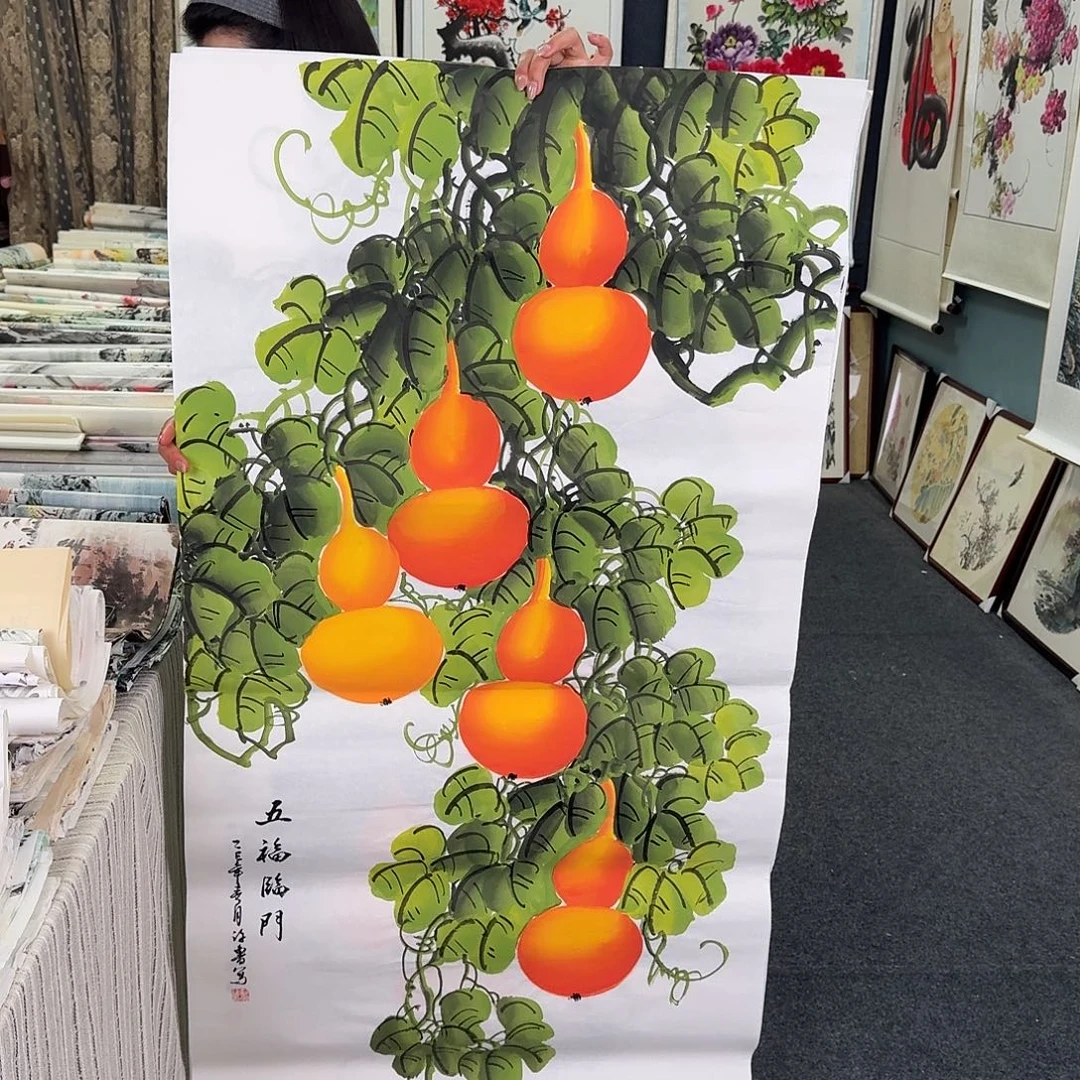 纯手绘国画作品好看四尺