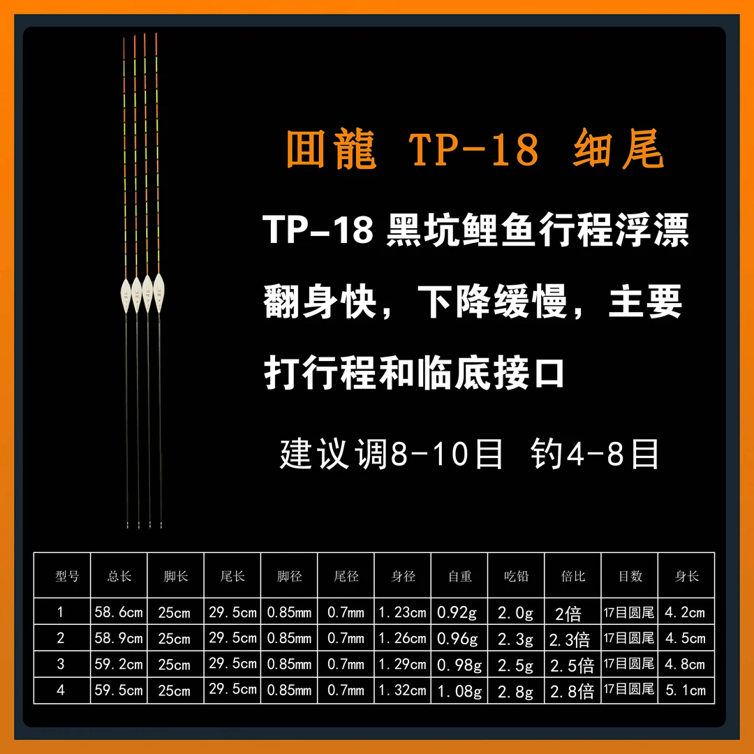 新款60公分回龍TP18黑坑鲤鱼行程鸽子蛋
