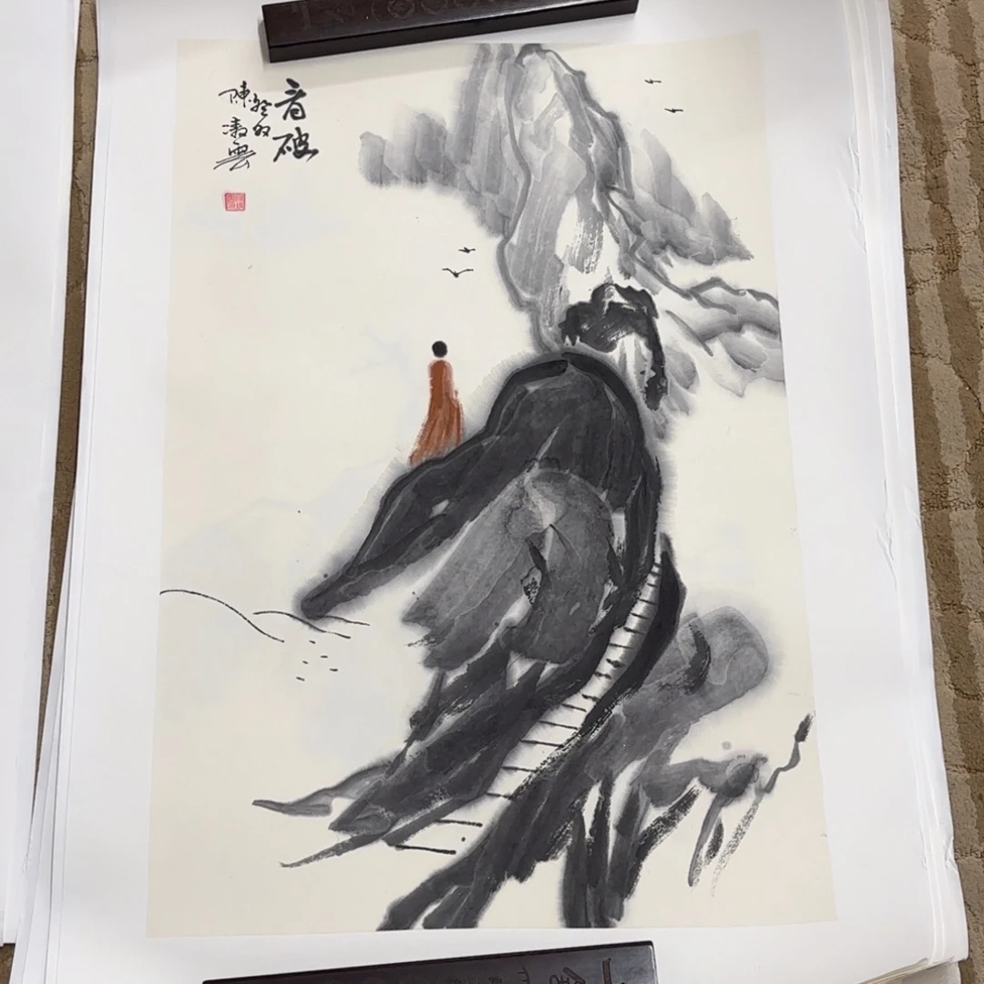 国画花鸟的翅膀是由