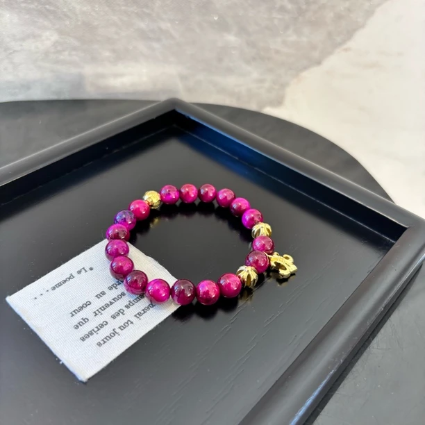 铜合金手链 枚粉色鸢尾花手链SL1837