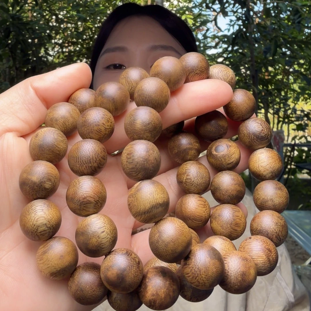 沉香手串一代母树莺歌绿奇楠张勺子圆珠单圈多样性发其一1.4mm
