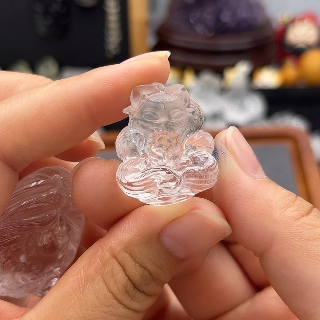 颈饰银S925镶嵌水晶-*白水立体15