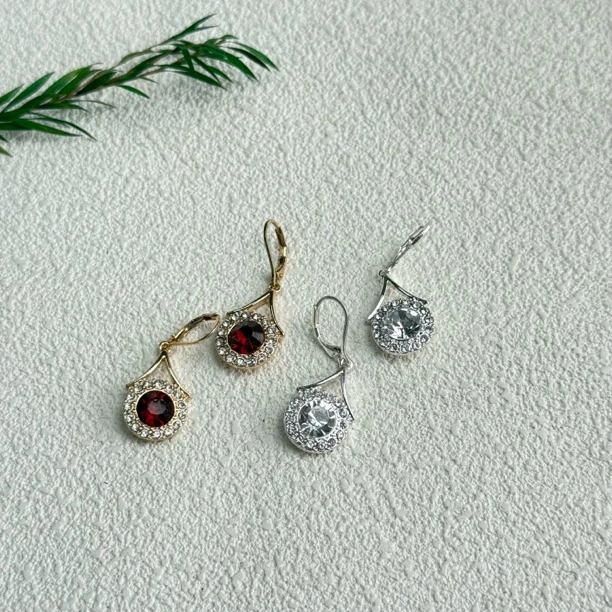 铜合金合成锆石耳饰 优雅气质耳环bp1964