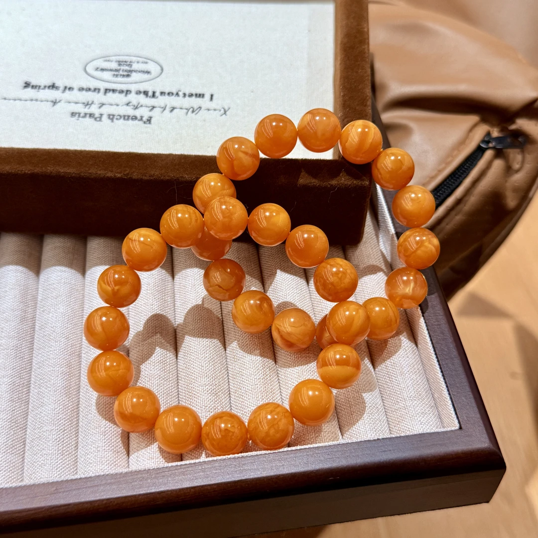 晶挖挖天然老花蜡妖花（满蜜满蜡）手串（1008）多样性发其一