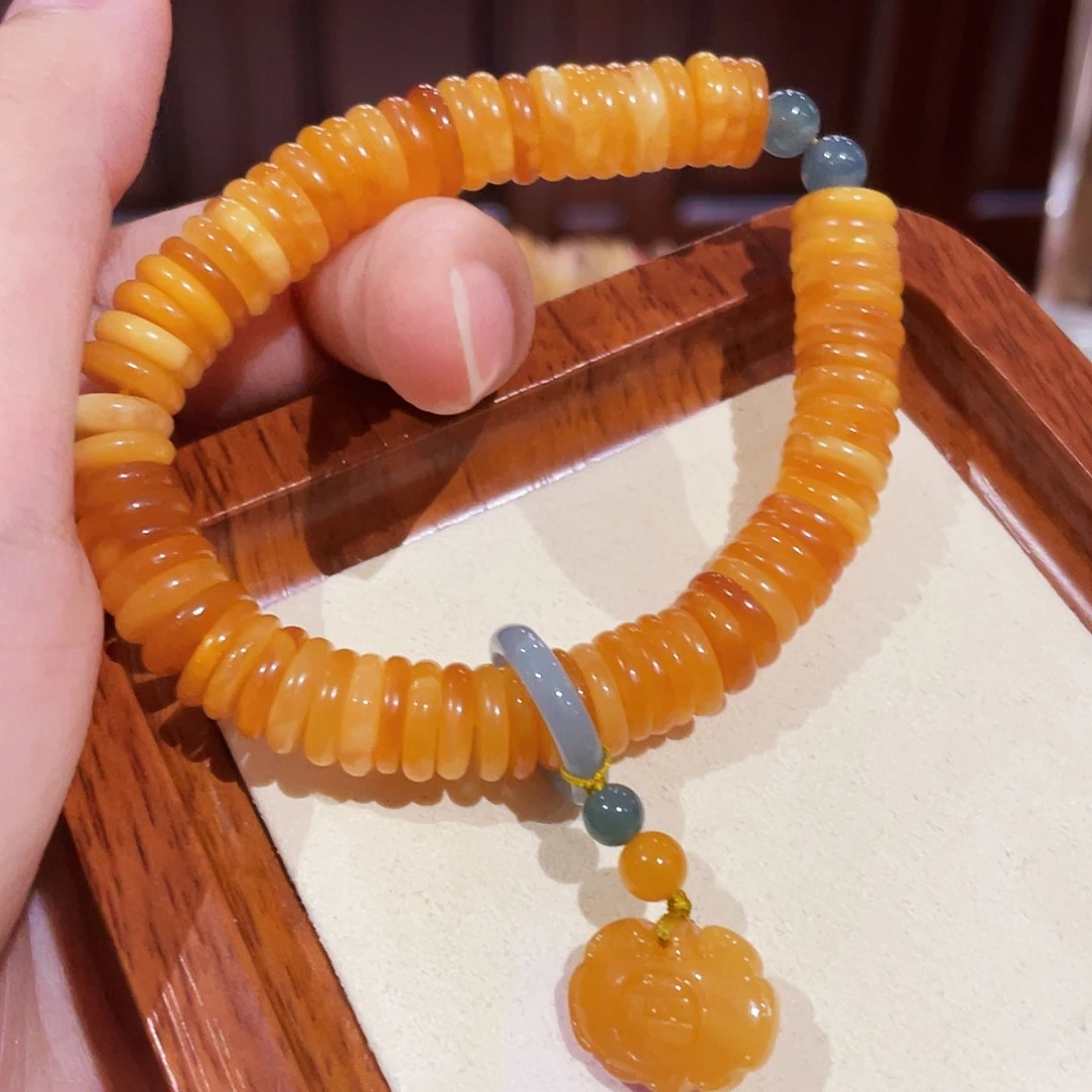 未镶嵌蜜蜡手链手串