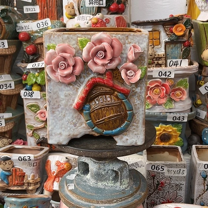 粗陶材质多肉花盆