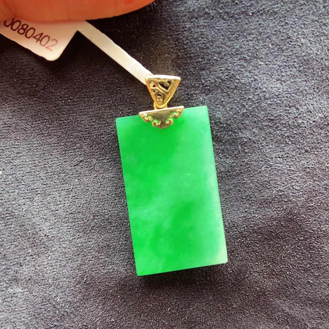 翡翠颈饰18K金镶嵌上新