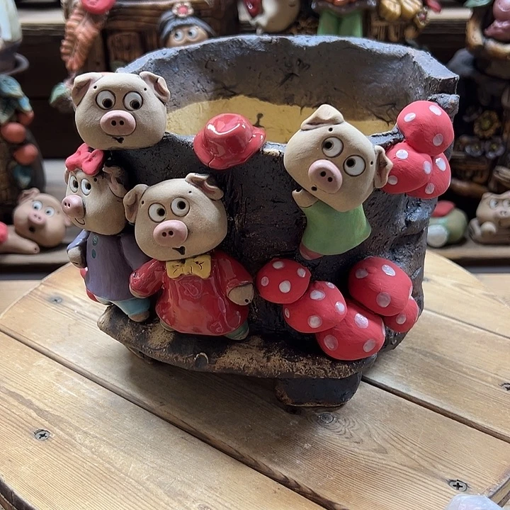 嘻哈多肉花盆百搭