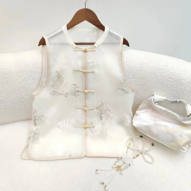 【TINGFENG】新中式国风定制高级时尚百搭马甲新款HF-666280