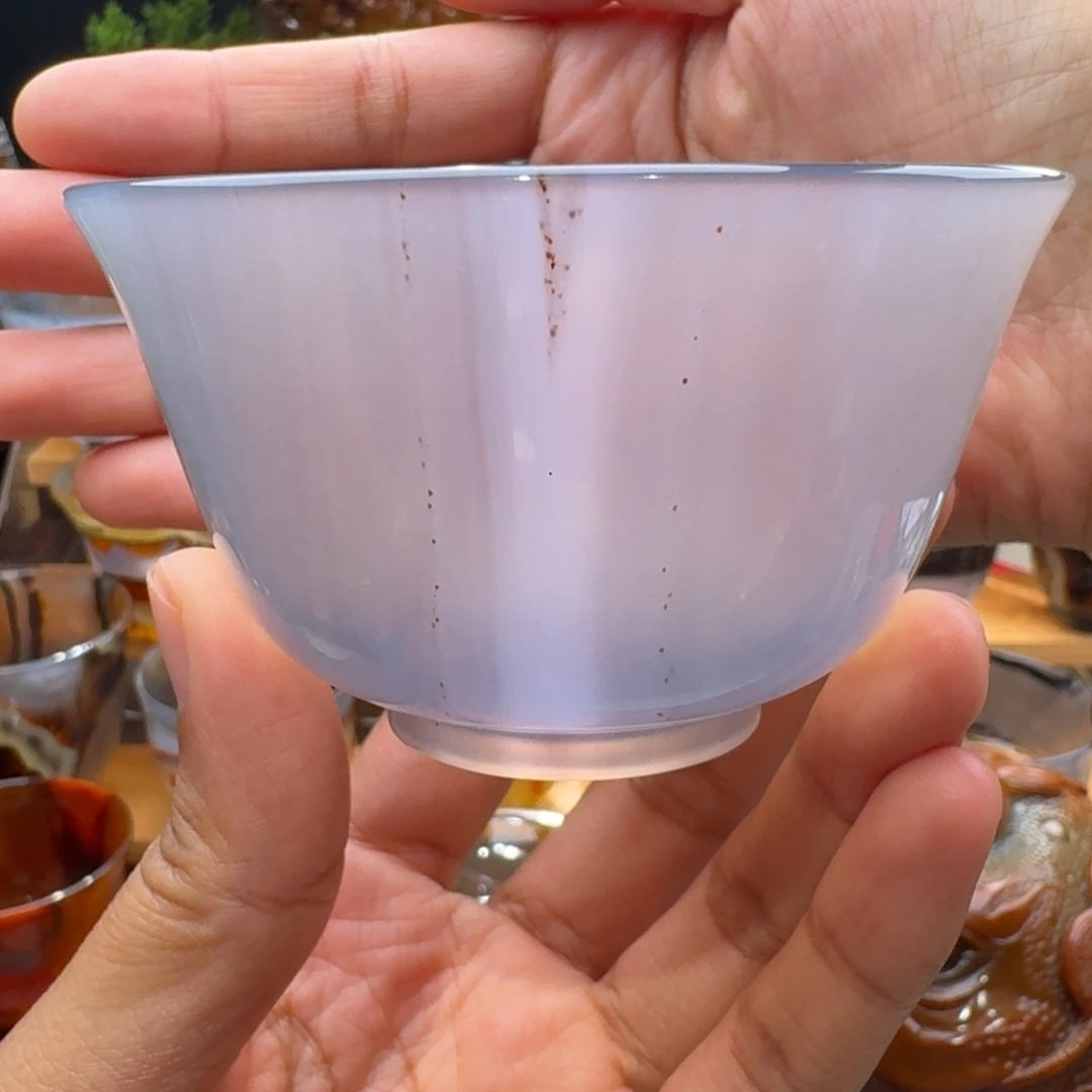 道***然玛瑙/玉髓未镶嵌玛瑙茶杯