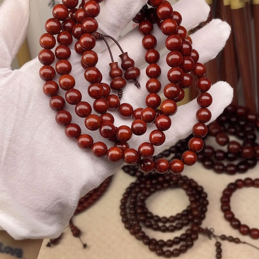 ✘***了檀香紫檀（小叶紫檀）原生态108颗星0.8泥料