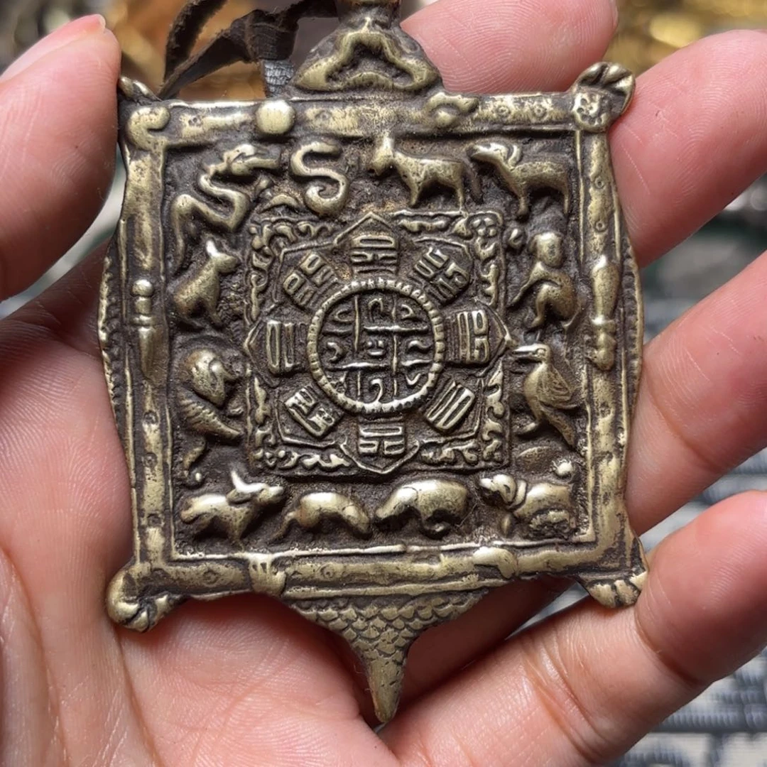 铜星月菩提吊坠项链