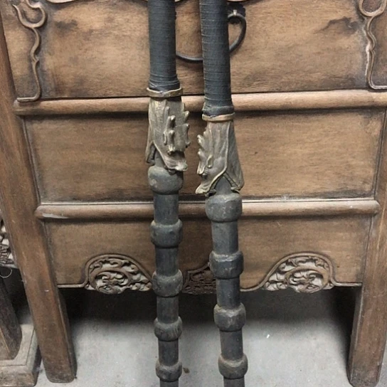 用***4黄铜剑一对漂亮完整