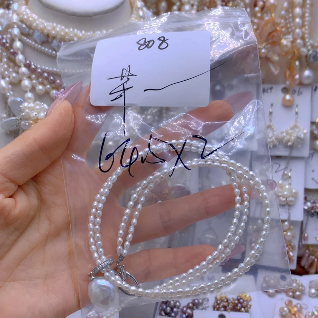 银S925镶嵌耳饰淡水珍珠芊*