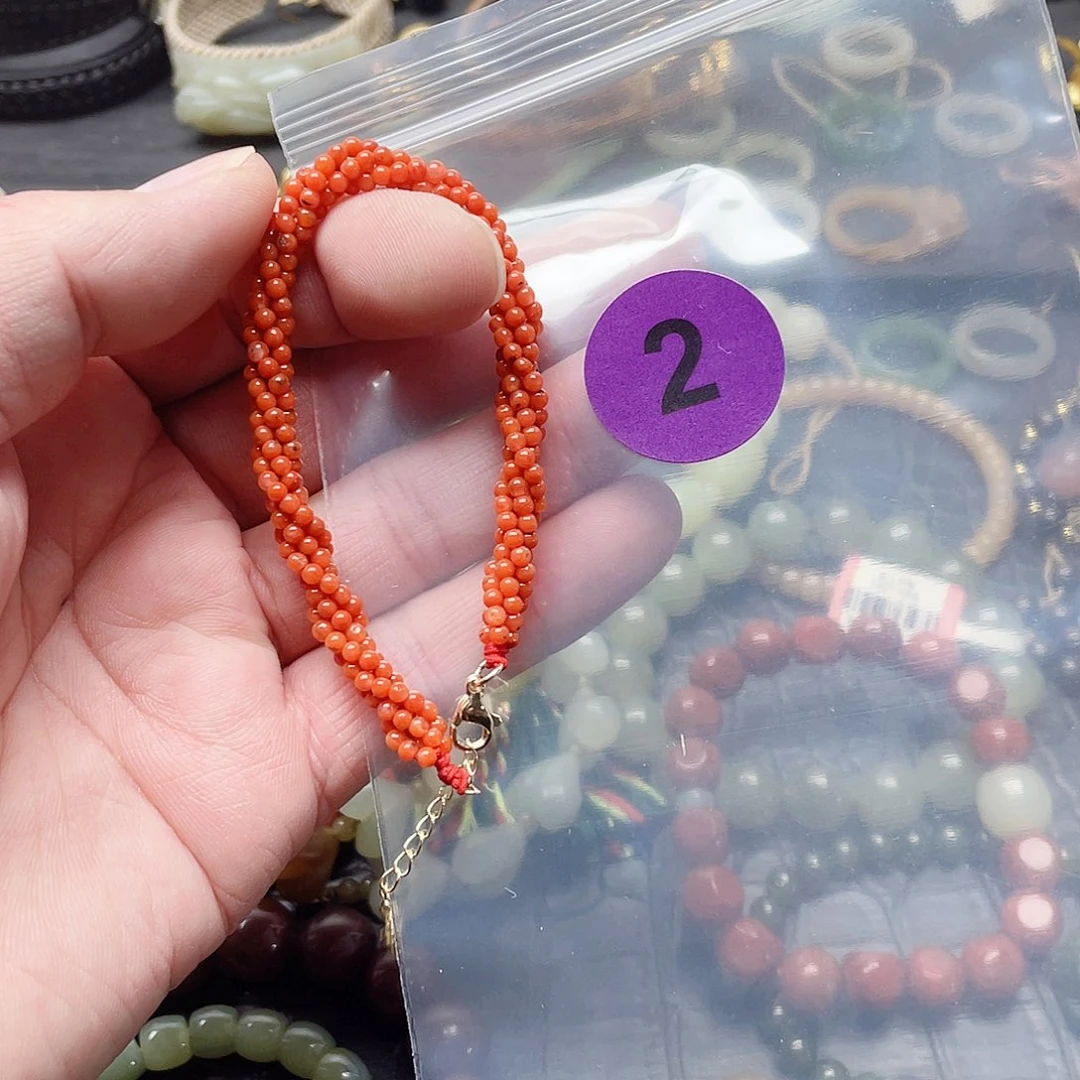 未镶嵌手链南红玛瑙落*