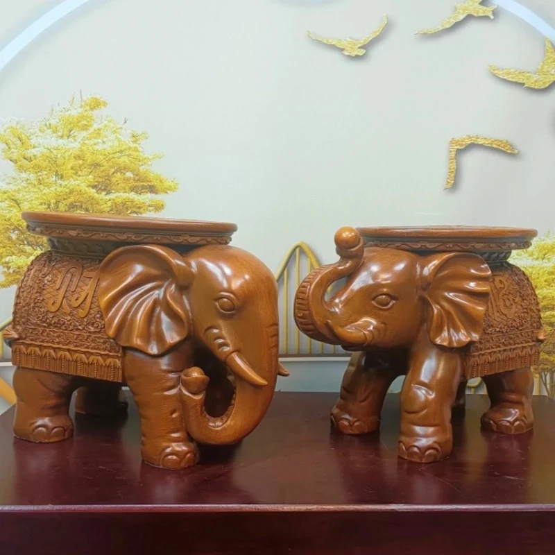 大象财福凳子一对高档客厅装饰品乔迁开业送礼佳品