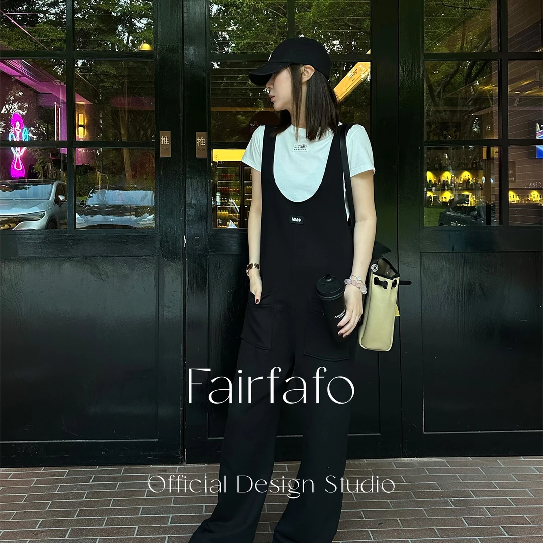 【V领连体休闲裤】PRKZ58328休闲显瘦商务户外直筒百搭款背带裤