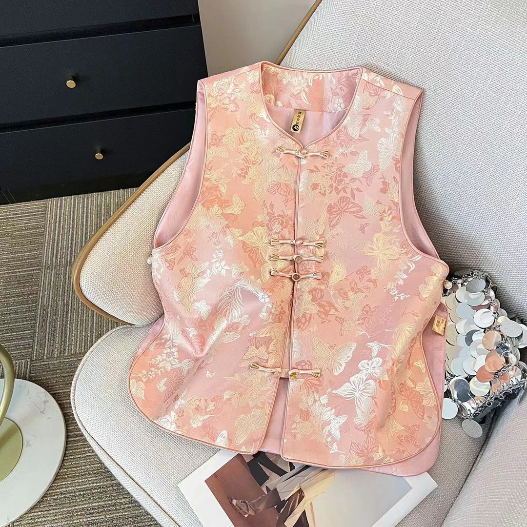 2025新款薄马甲女复古新中式马甲轻奢气质百搭洋气