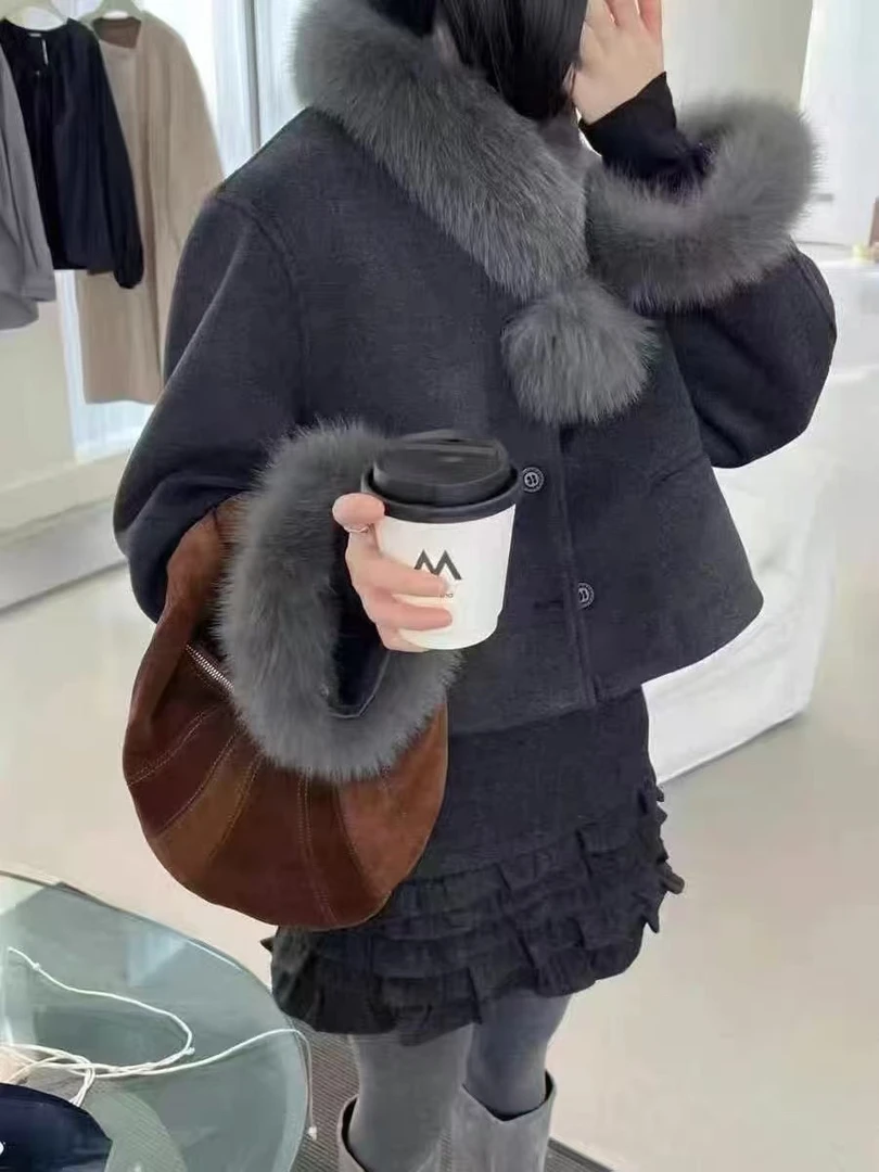 【依宣专署】加厚休闲毛领羽绒外套