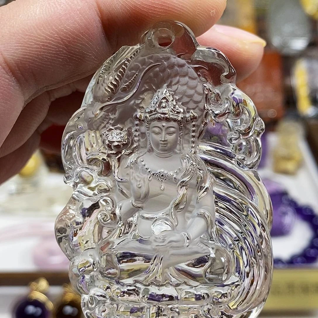 <***Ä未镶嵌颈饰水晶天然水晶吊坠