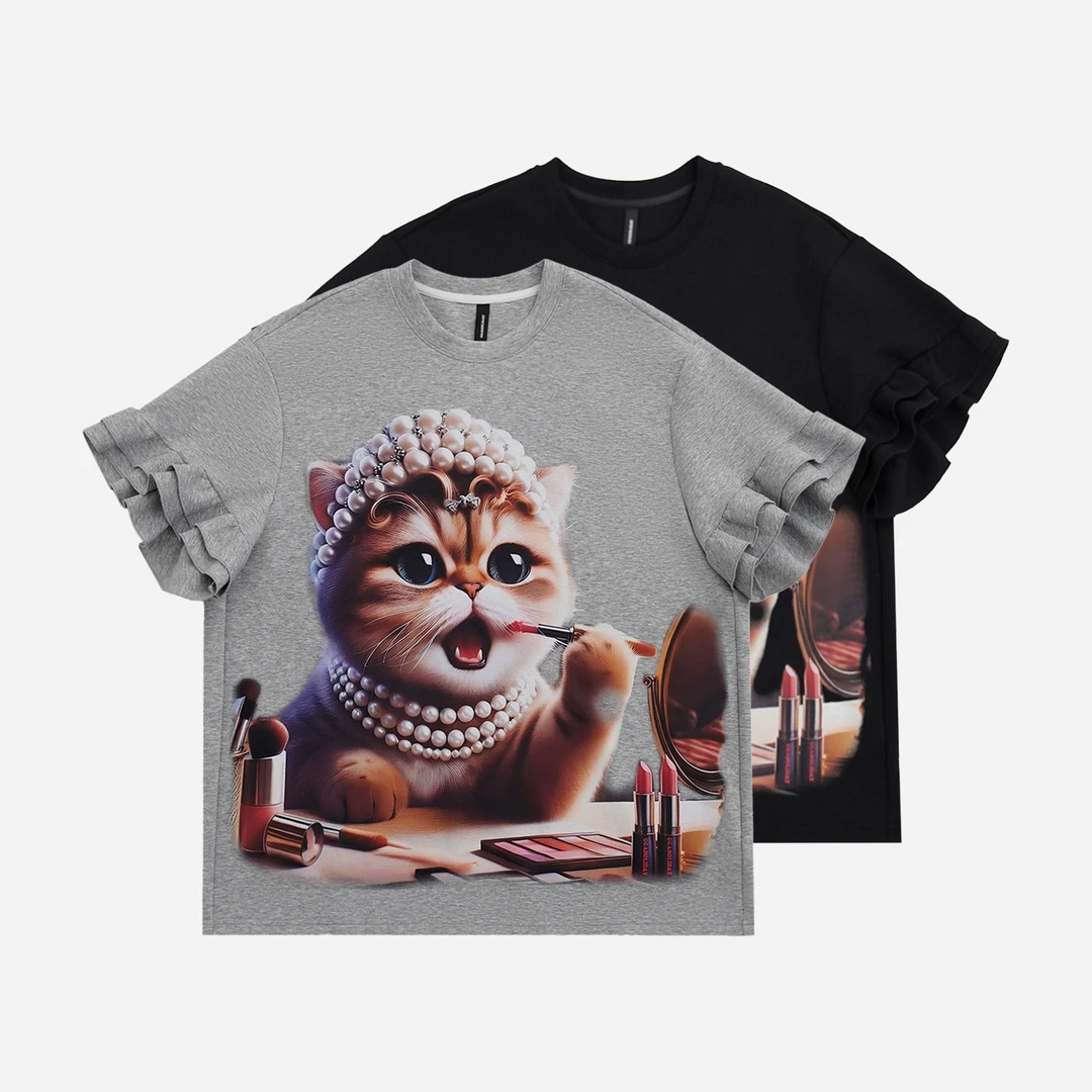 GGAHOLIDAY美式复古宽松休闲个性潮流街头印花百搭显瘦T恤-153066