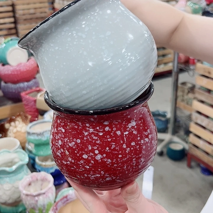 有孔.凑单10元陶瓷花盆发货！