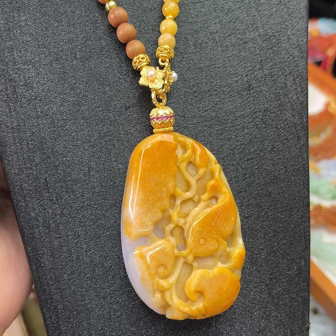 翡翠合金吊坠(赠链)国风