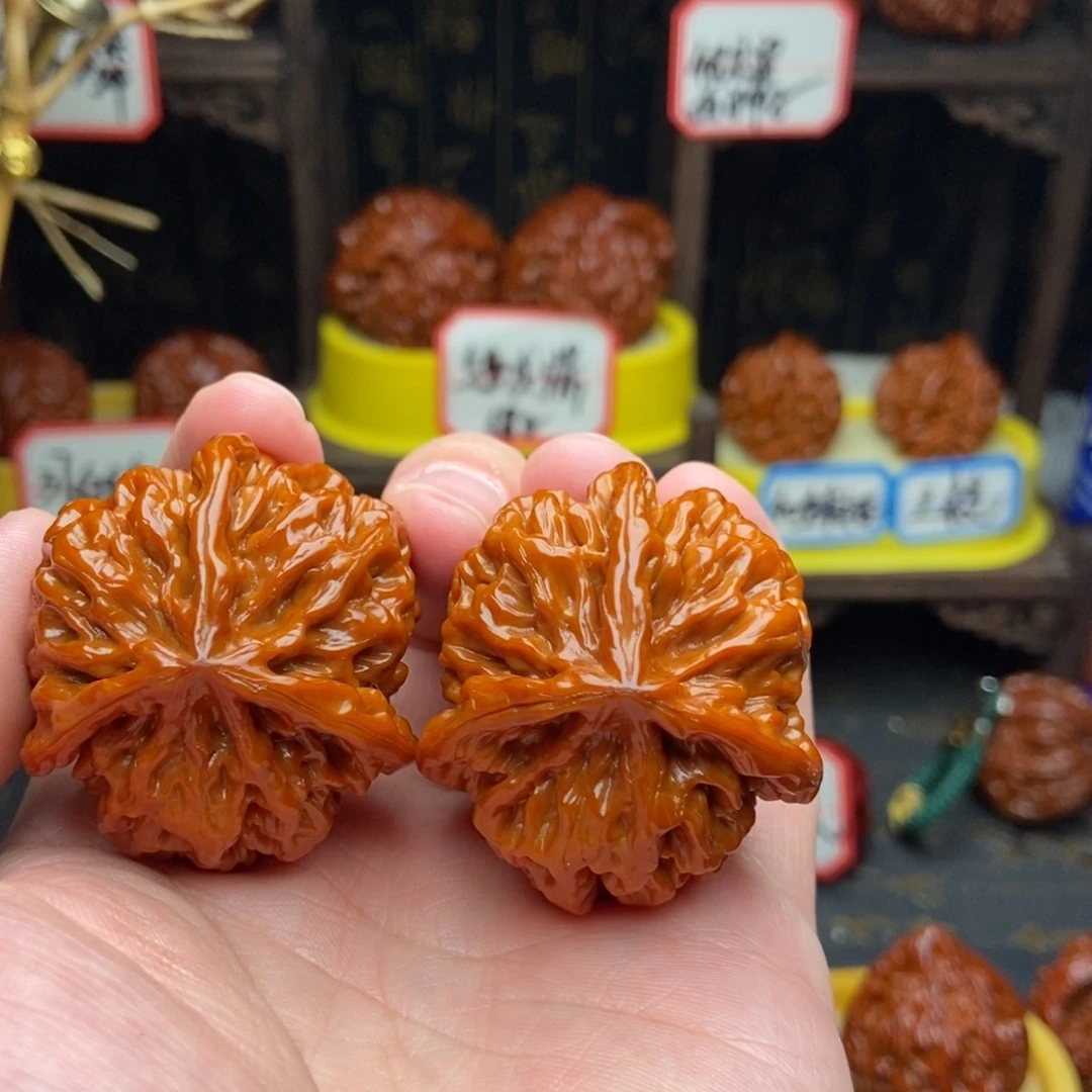 吊坠文玩核桃43龙鳞纹三棱