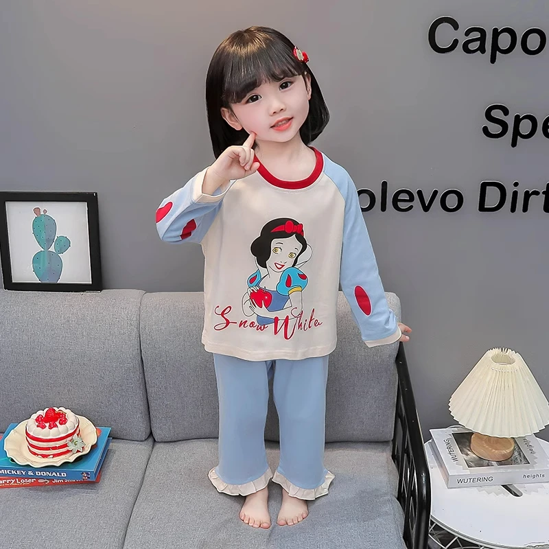 2025女童睡衣春秋季新款长袖薄款简约儿童女孩春款中童套装家居服