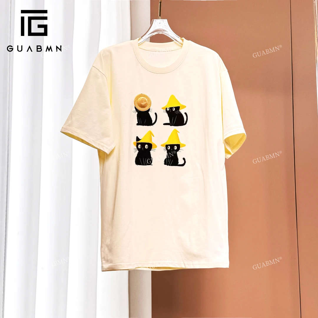GUABMN2025夏季新品卡通印花立体帽宽松T恤3970初夏穿搭