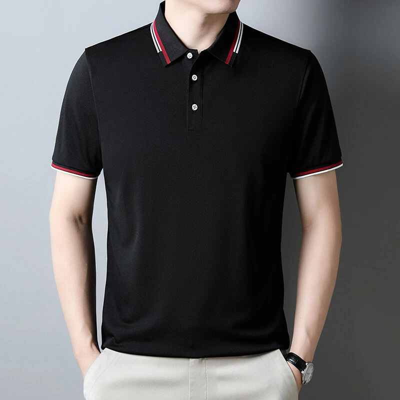 【高品质 POLO衫】夏季新款男士潮流百搭短袖商务翻领纯棉半袖衬衫A